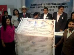 Candidatos al Gobierno Regional de Arequipa suscribieron Acuerdos de Gobernabilidad